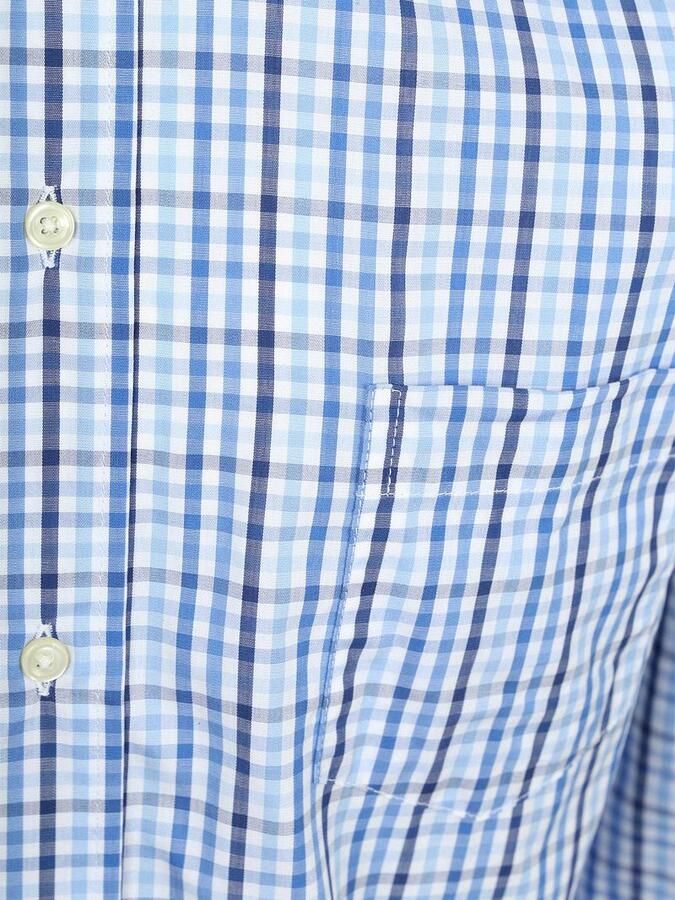 Steppin' Out Extra Lange Mouwen Overhemd Ruit Blauw - Foto 2