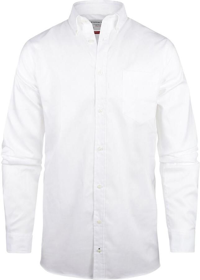 Steppin' Out Extra Long Sleeves Overhemd Twill Wit - Foto 2