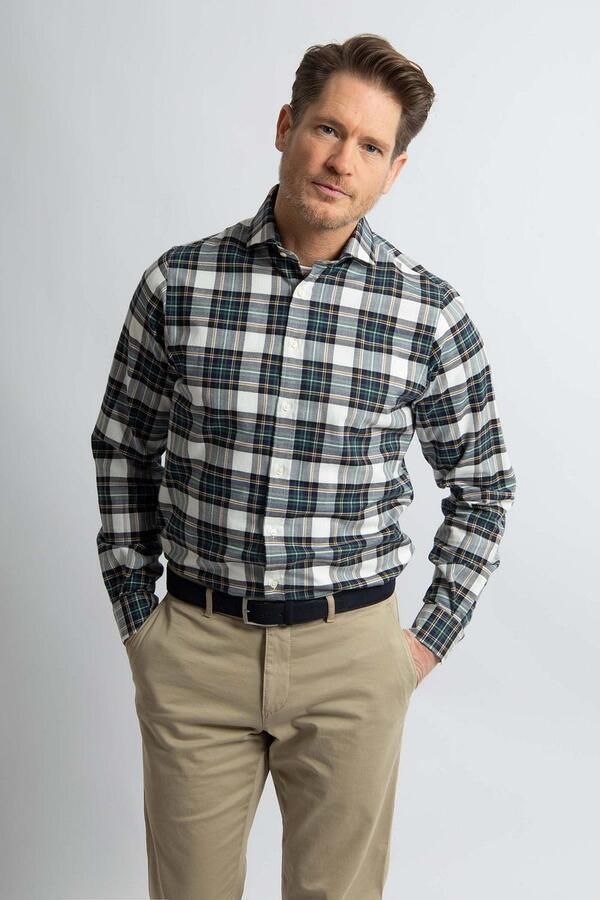 Steppin' Out Flanel Overhemd Ruit Zwart Groen - Foto 3