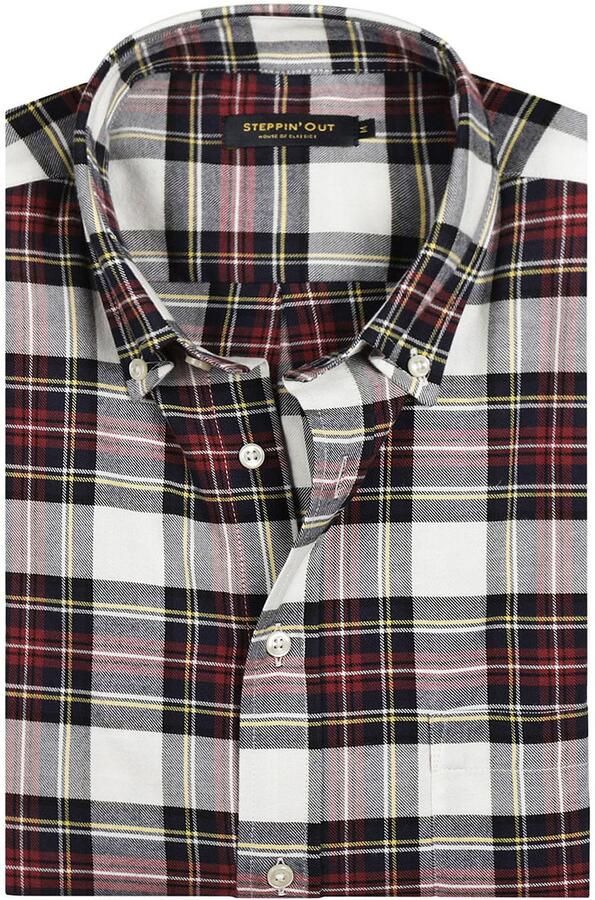 Steppin' Out Flanel Overhemd Ruit Zwart Rood