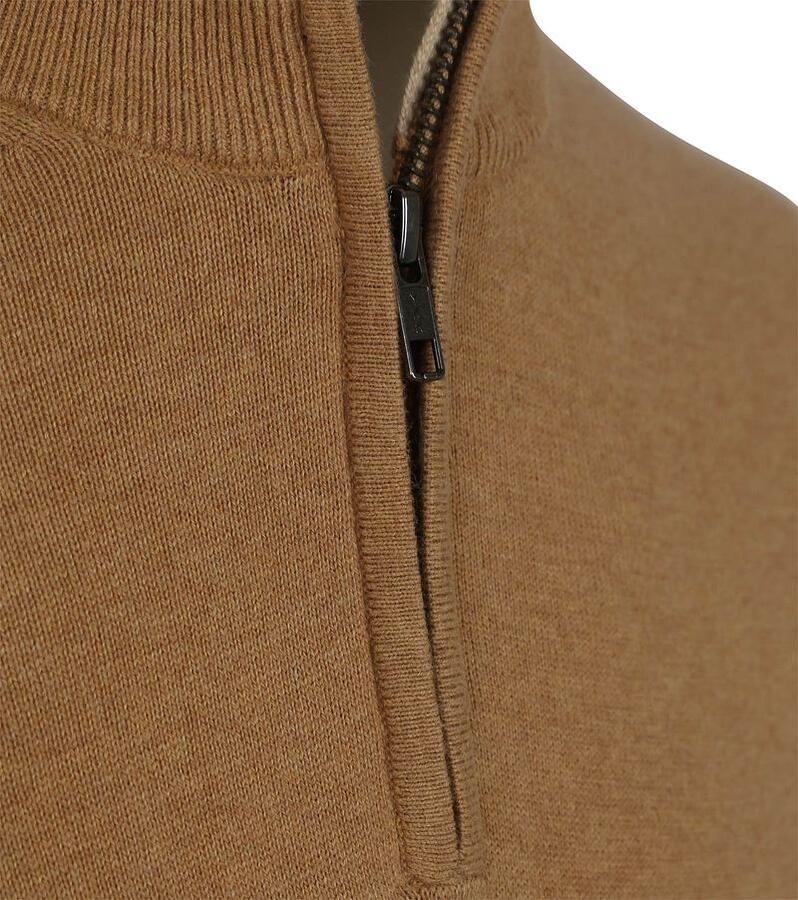 Steppin' Out Half-Zip Trui Cotton Cashmere Camel