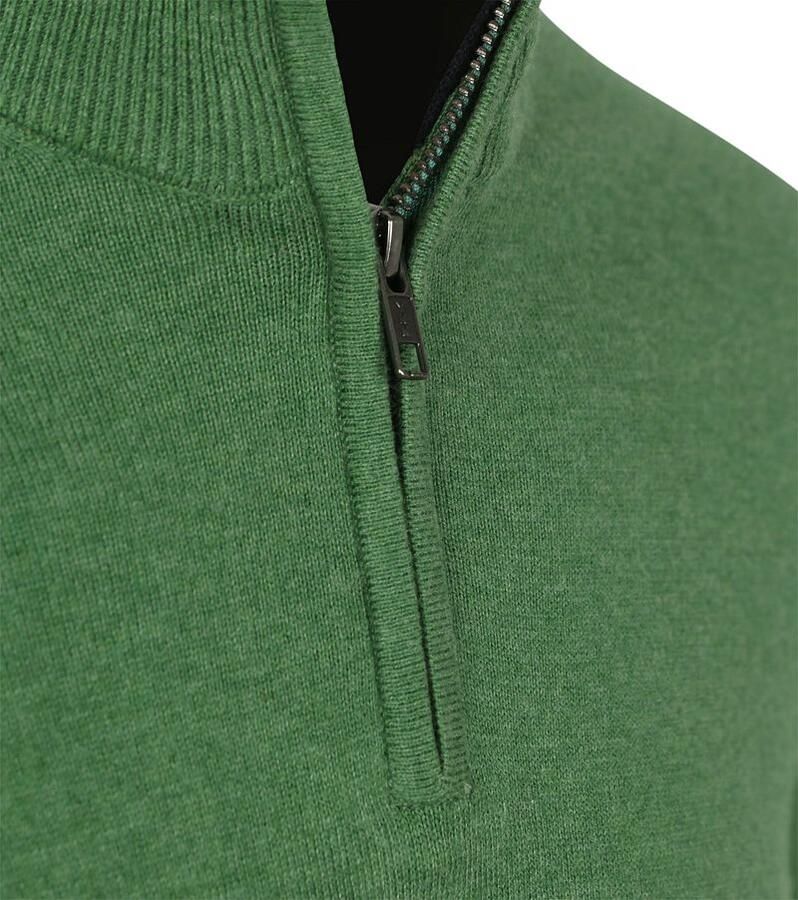 Steppin' Out Half-Zip Trui Cotton Cashmere Groen