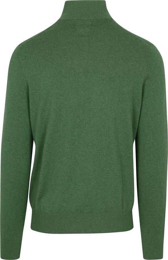 Steppin' Out Half-Zip Trui Cotton Cashmere Groen - Foto 2