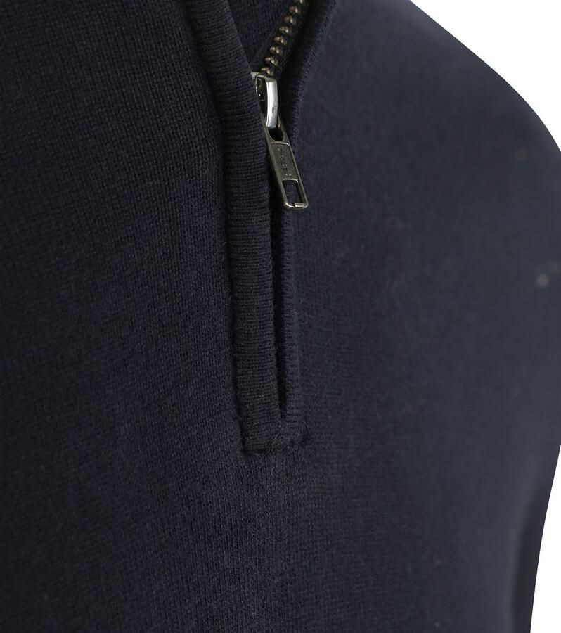 Steppin' Out Half-Zip Trui Cotton Cashmere Navy - Foto 2