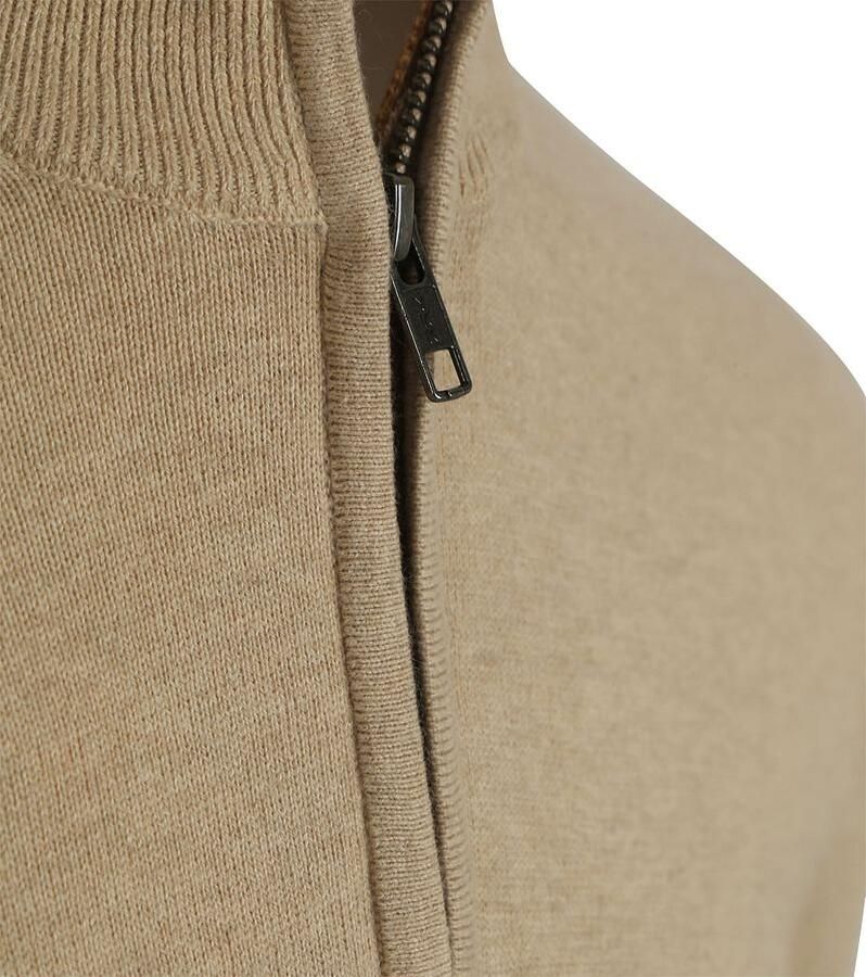 Steppin' Out Half-Zip Trui Cotton Cashmere Sand