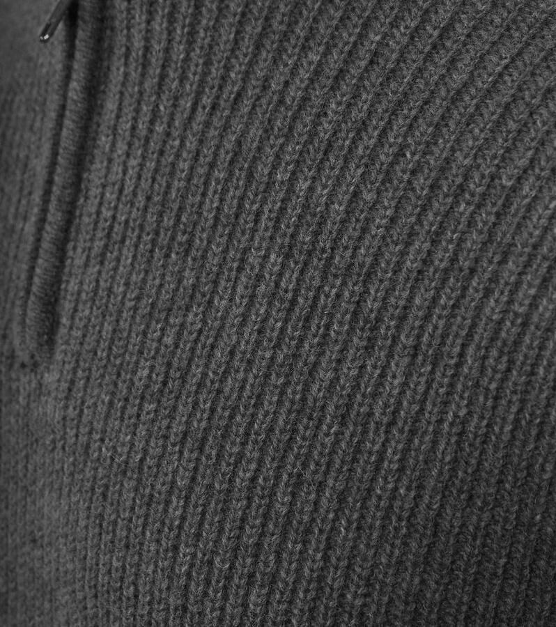 Steppin' Out Half Zip Trui Lamswol Antraciet - Foto 2
