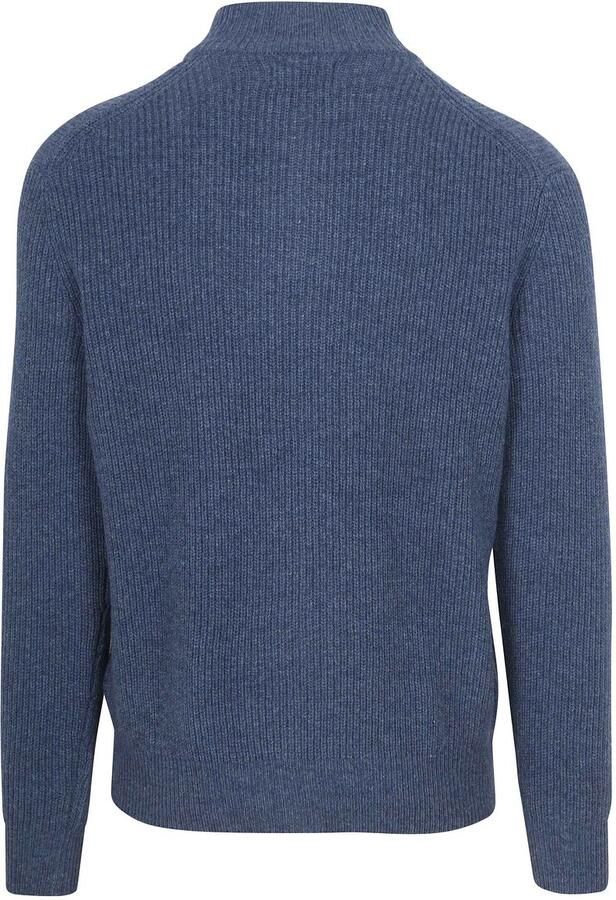 Steppin' Out Half Zip Trui Lamswol Mid Blauw - Foto 2