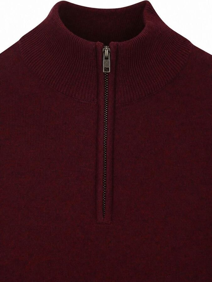 Steppin' Out Half Zip Trui Merinowol Bordeaux