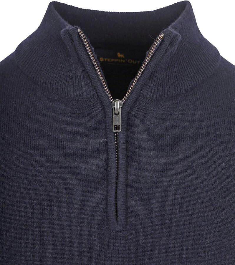 Steppin' Out Half Zip Trui Merinowol Navy