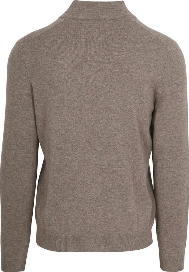 Steppin' Out Half Zip Trui Merinowol Taupe - Foto 2