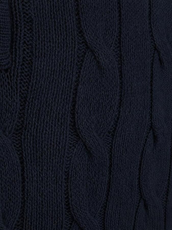 Steppin' Out Lau Pull Merino Half Zip Cable Navy - Foto 3