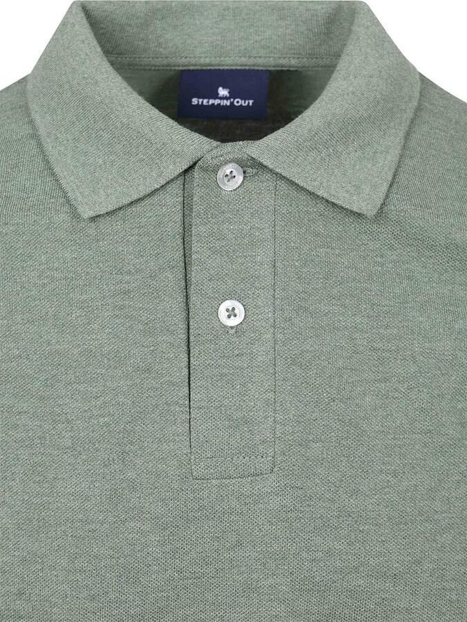 Steppin' Out Longsleeve Polo Piqué Classic Groen - Foto 2