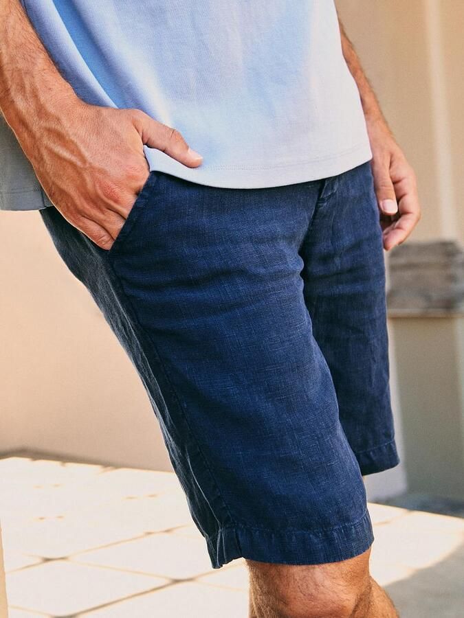 Steppin' Out Milwau Short Linen Navy - Foto 3