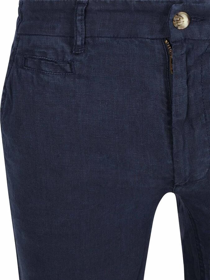Steppin' Out Milwau Short Linen Navy - Foto 4