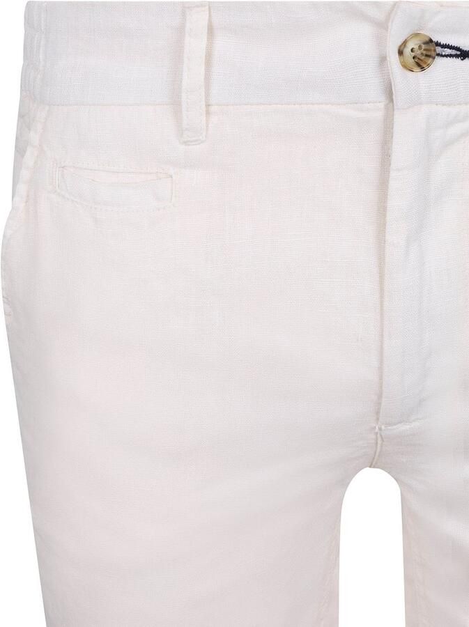 Steppin' Out Milwau Short Linen Off White - Foto 4