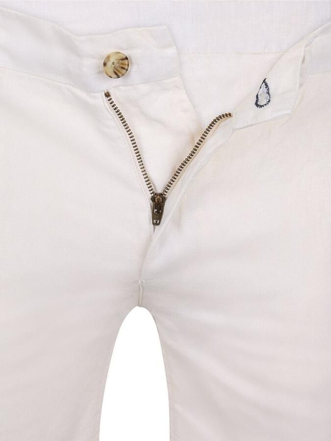 Steppin' Out Milwau Short Linen Off White - Foto 3