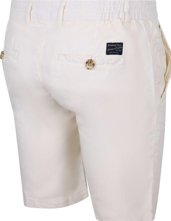 Steppin' Out Milwau Short Linen Off White - Foto 2