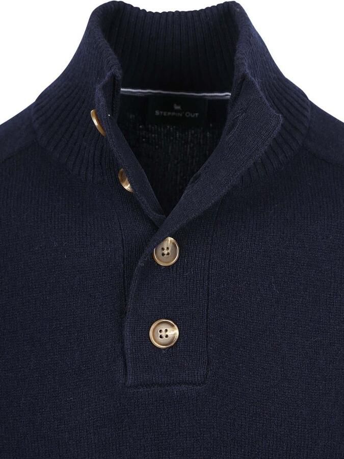 Steppin' Out Mocker Trui Lamswol Navy