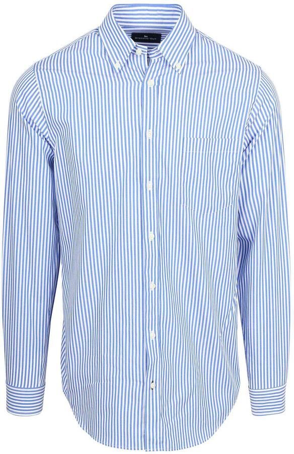 Steppin' Out Overhemd Big Stripe Blauw