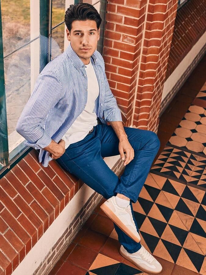 Steppin' Out Overhemd Big Stripe Blauw - Foto 2