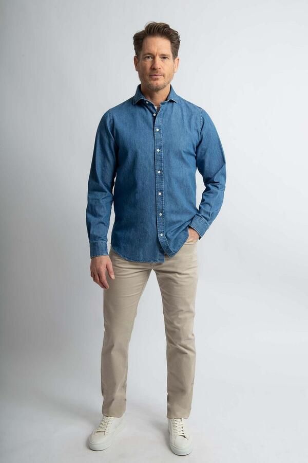 Steppin' Out Overhemd Chambray Blauw - Foto 3