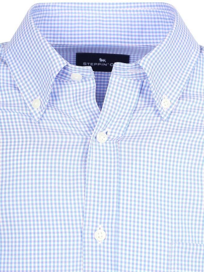 Steppin' Out Overhemd Checks Blauw Roze - Foto 3