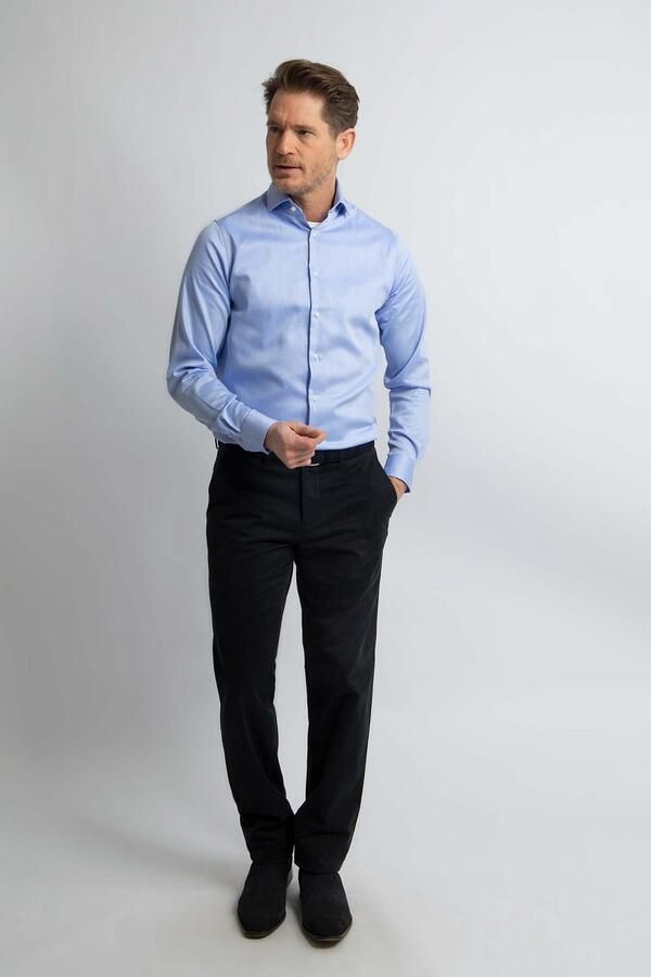 Steppin' Out Overhemd Dobby Lichtblauw - Foto 4