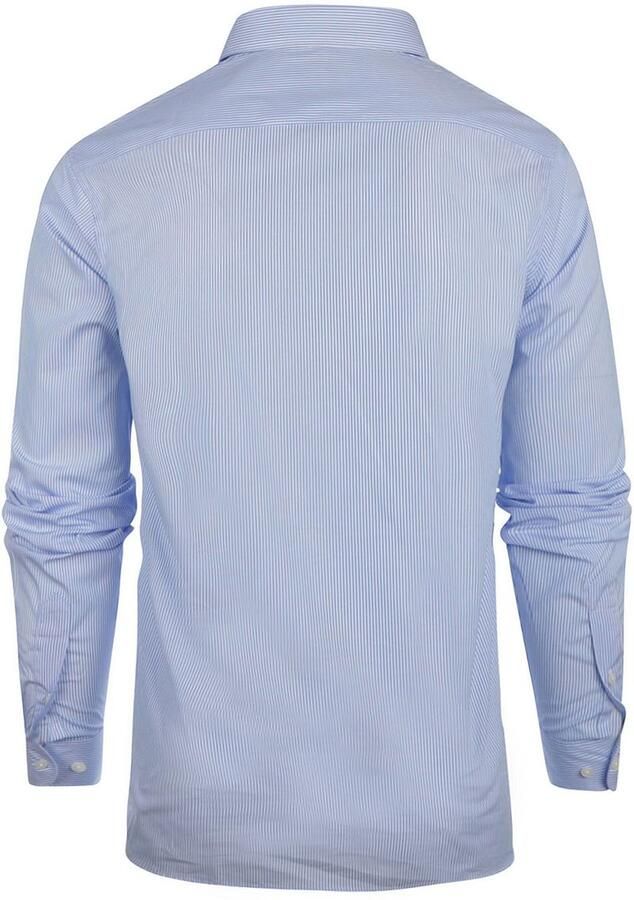Steppin' Out Overhemd gestreept extra lange mouw cutaway Light Blue - Foto 2