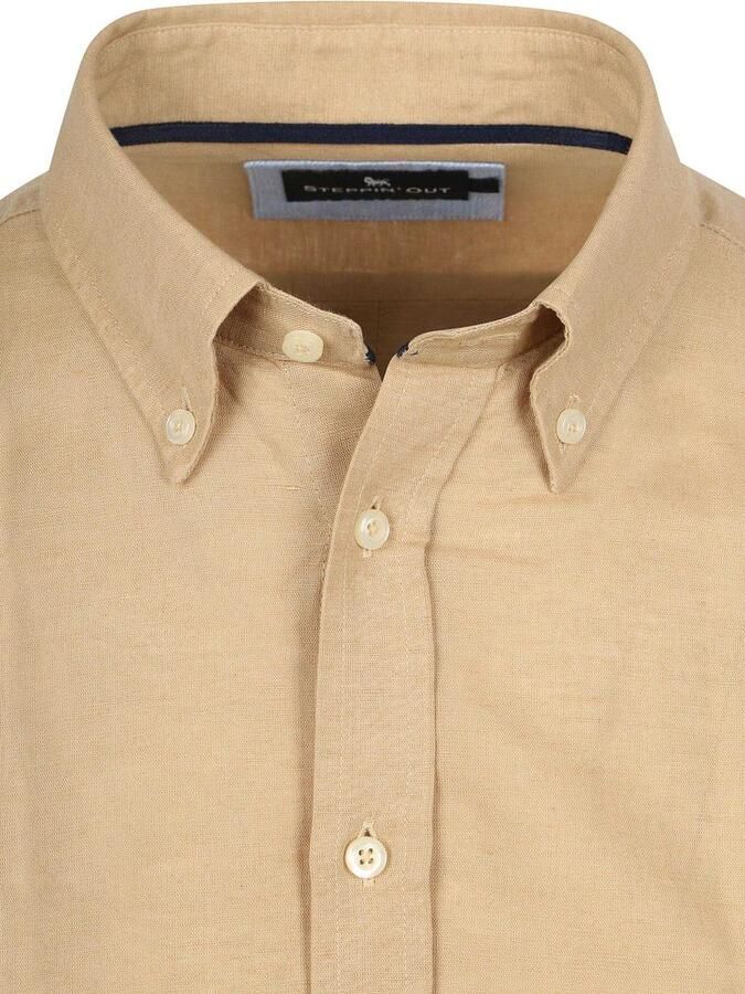 Steppin' Out Overhemd Linen Cotton Beige - Foto 2