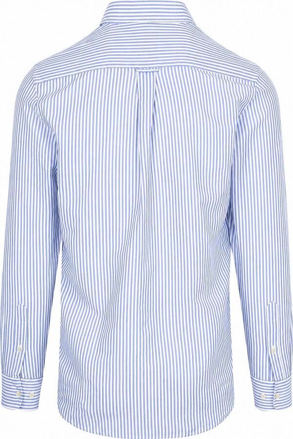 Steppin' Out Overhemd Linen Cotton Streep Blauw - Foto 4