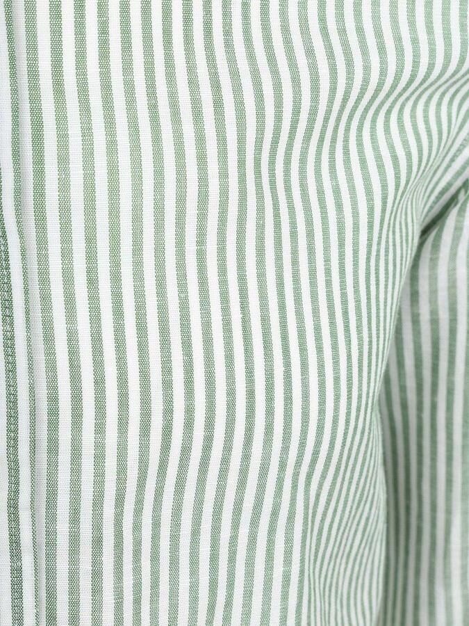 Steppin' Out Overhemd Linen Cotton Streep Groen - Foto 4