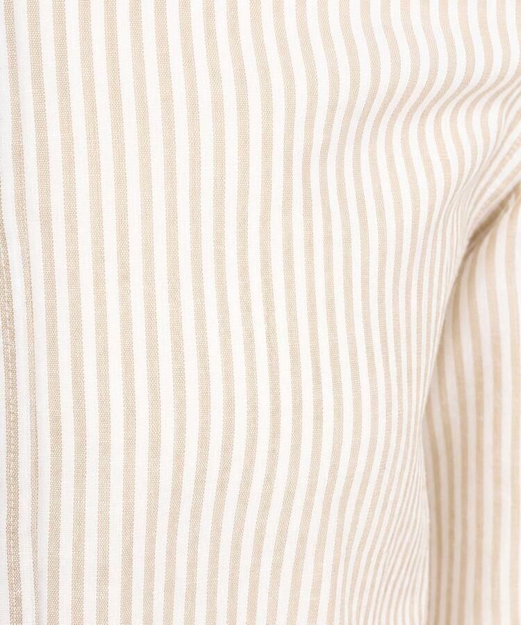 Steppin' Out Overhemd Linen Cotton Streep Sand - Foto 2