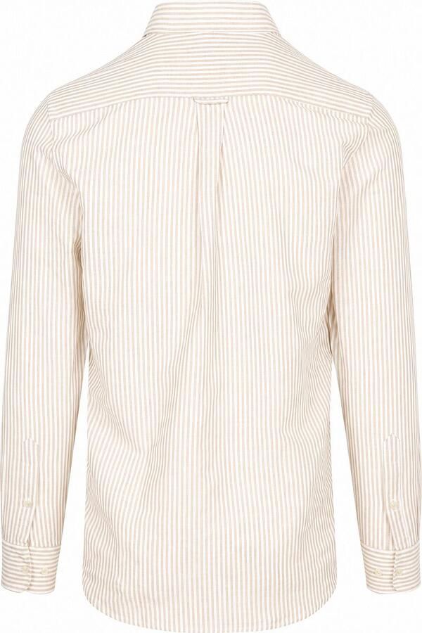 Steppin' Out Overhemd Linen Cotton Streep Sand - Foto 4