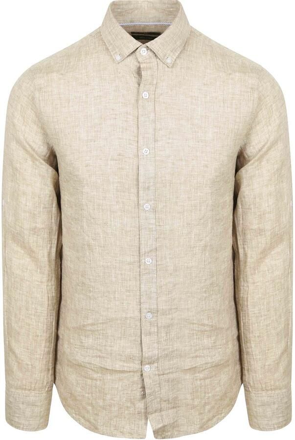 Steppin' Out Overhemd Linnen Beige