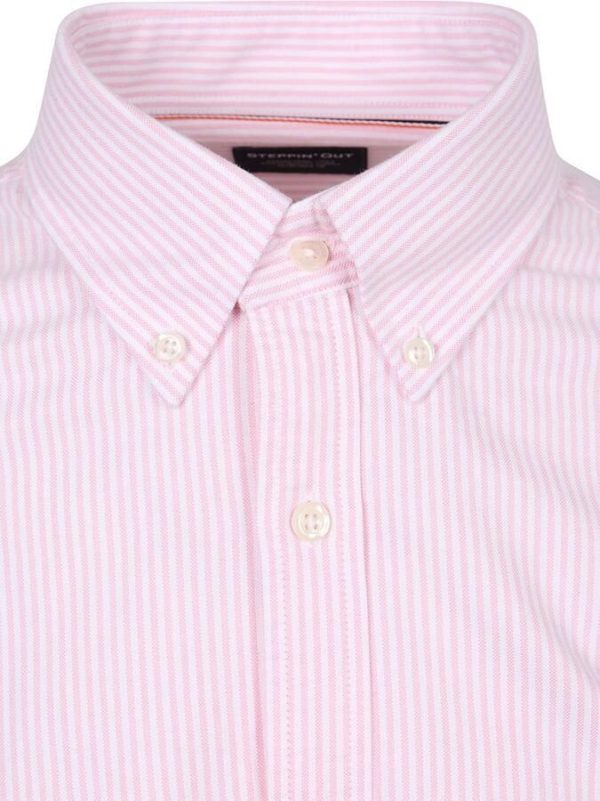 Steppin' Out Overhemd Oxford Streep Roze - Foto 2