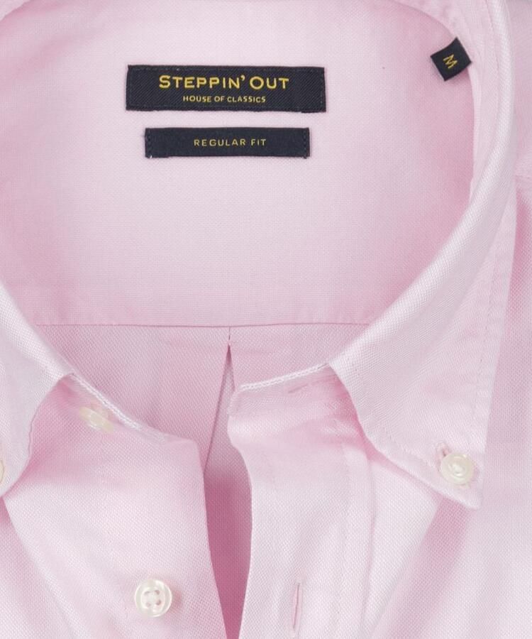 Steppin' Out Overhemd regular fit korte mouw Light Pink - Foto 2
