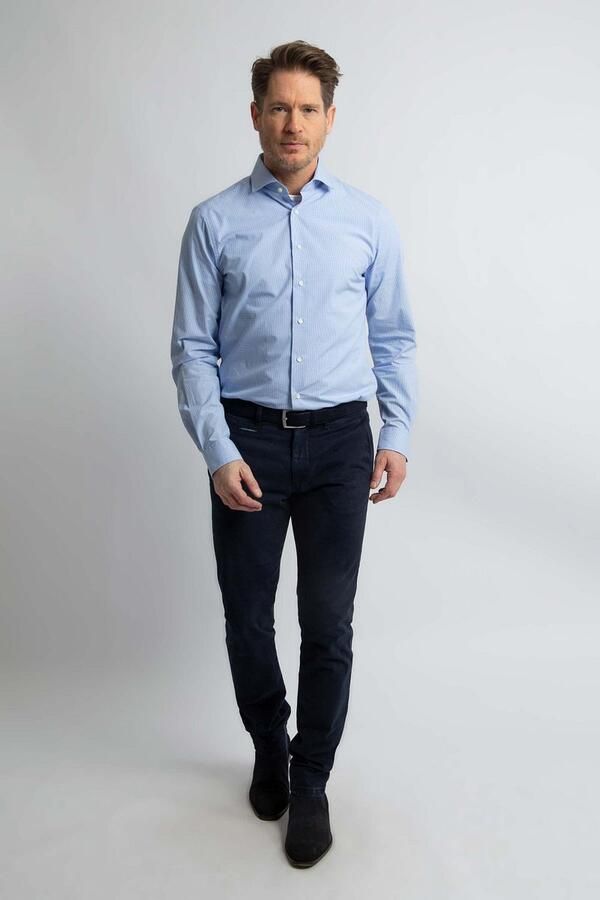 Steppin' Out Overhemd Slim-Fit Ruit Lichtblauw - Foto 4
