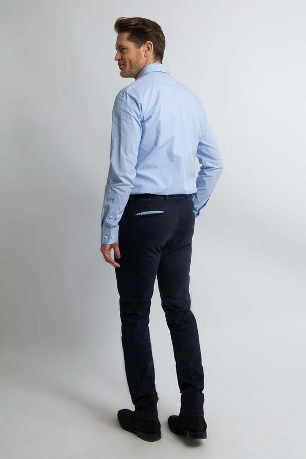 Steppin' Out Overhemd Slim-Fit Ruit Lichtblauw - Foto 5