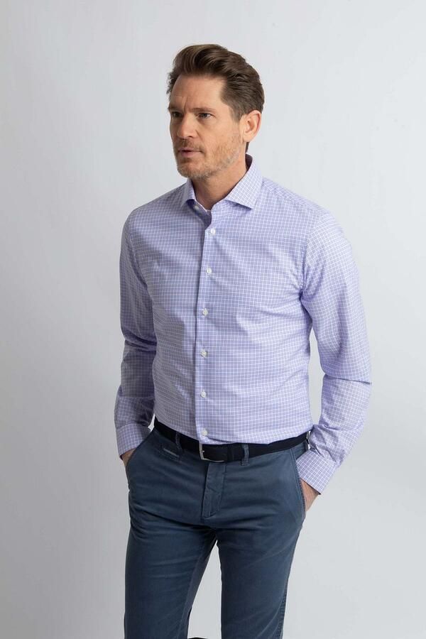 Steppin' Out Overhemd Slim-Fit Ruiten Blauw Rood - Foto 3