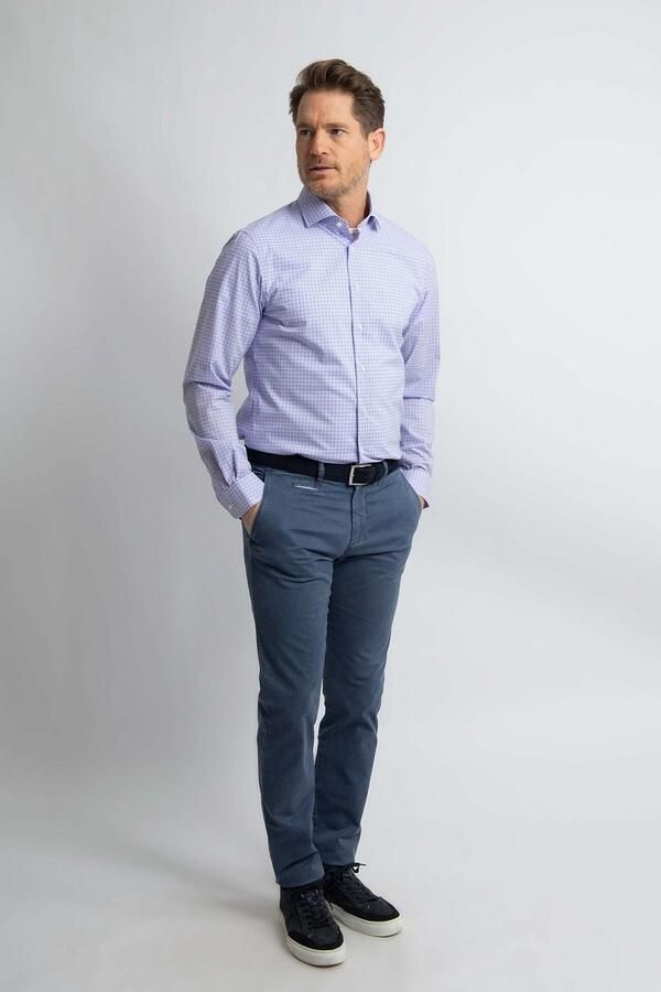 Steppin' Out Overhemd Slim-Fit Ruiten Blauw Rood - Foto 4