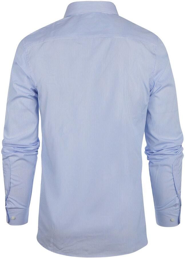 Steppin' Out Overhemd Slim-Fit Streep Lichtblauw - Foto 2