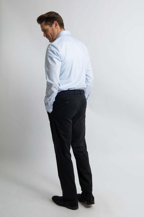 Steppin' Out Overhemd Slim-Fit Twill Lichtblauw - Foto 5