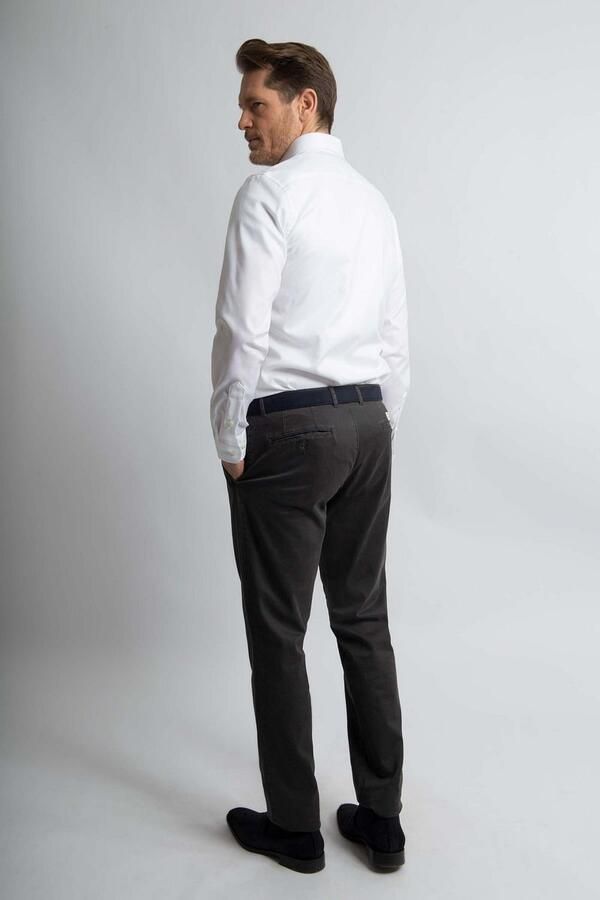 Steppin' Out Overhemd Slim-Fit Twill Wit - Foto 5