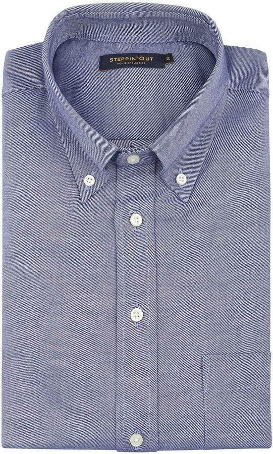 Steppin' Out Overhemd Twill Blauw