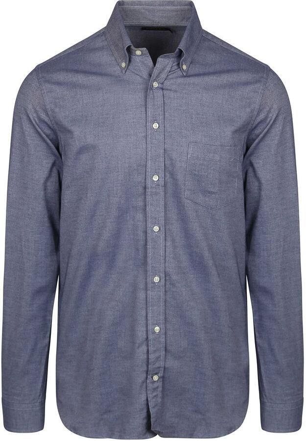 Steppin' Out Overhemd Twill Blauw