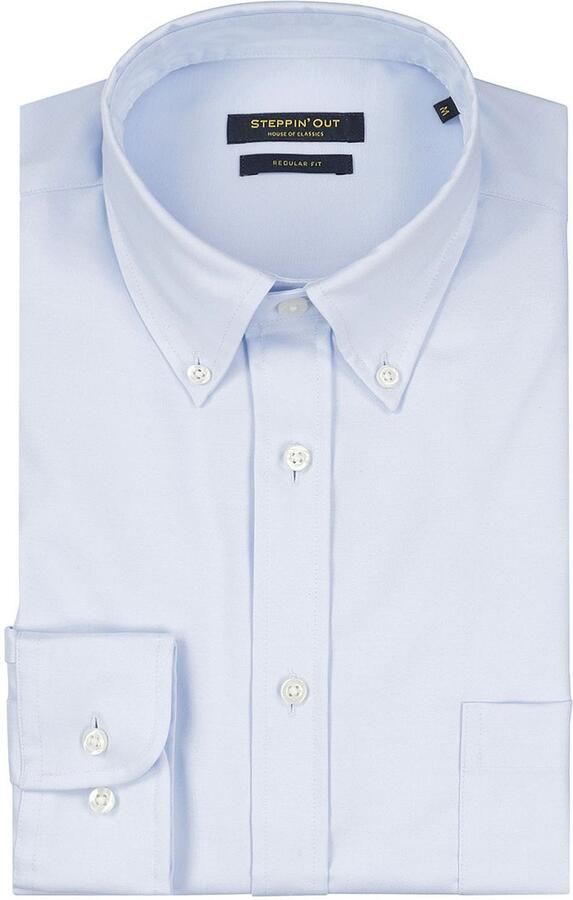 Steppin' Out Overhemd Twill Lichtblauw