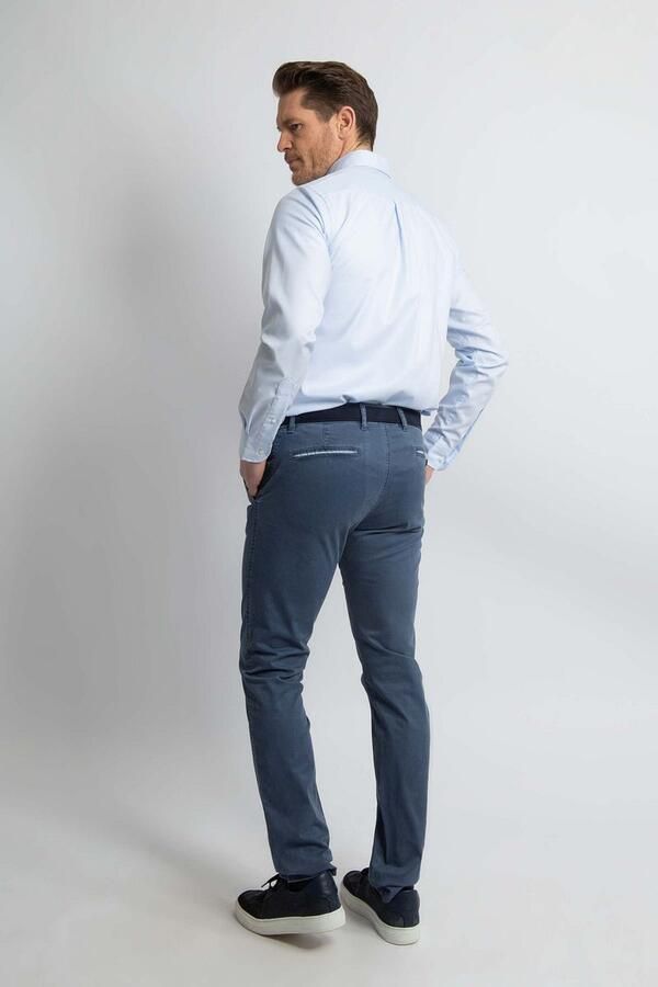 Steppin' Out Overhemd Twill Lichtblauw - Foto 4