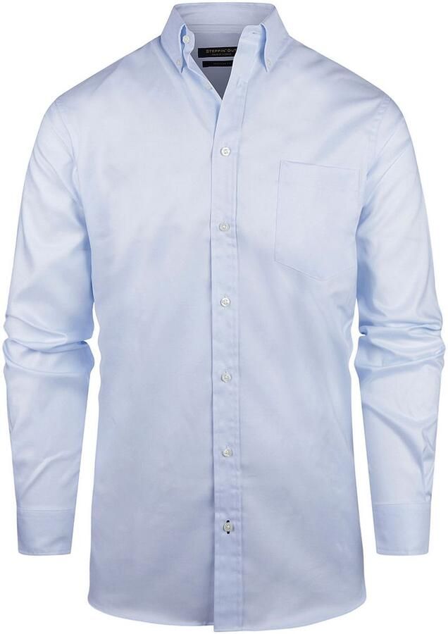 Steppin' Out Overhemd Twill Lichtblauw - Foto 2