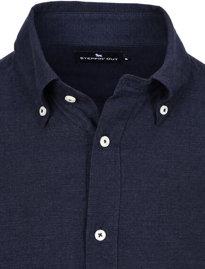 Steppin' Out Overhemd Twill Navy