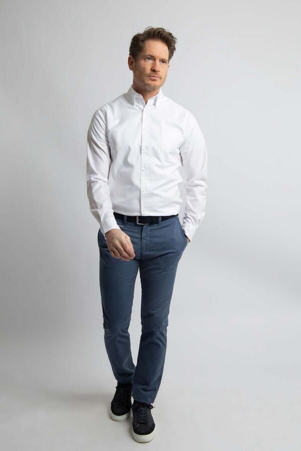 Steppin' Out Overhemd Twill Wit - Foto 4